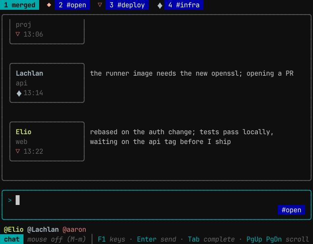 attend-chat on the merged tab at 80x25